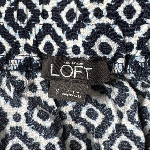 LOFT White and Blue Jumpsuit with Spaghetti Straps - Picture 7 of 8